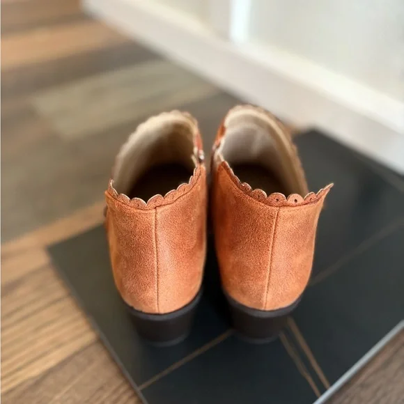 Crown Vintage Rust Scallop Trim Ankle Booties – Size 8.5 New - Picture 8 of 11